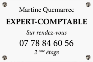 Plaque Expert Comptable Plexiglass gravé Format 30X20 cm