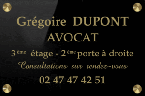 Plaque Avocat Plexiglass gravé Format 30X20 cm