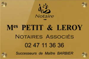 Plaque Notaire Plexiglass gravé Format 30X20 cm