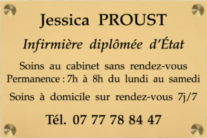 Plaque Infirmière Libérale PVC gravé Format 30X20 cm