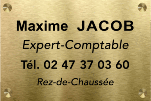 Plaque Expert Comptable PVC gravé Format 30X20 cm