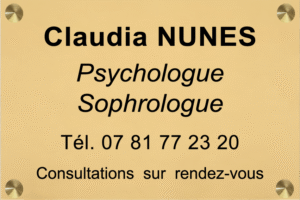 Plaque Psychologue PVC gravé Format 30X20 cm