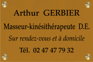 Plaque Kiné PVC gravé Format 30X20 cm