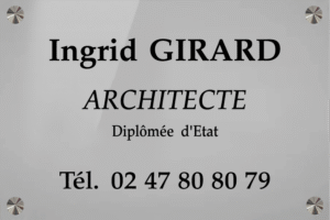 Plaque Architecte Plexiglass gravé Format 30X20 cm