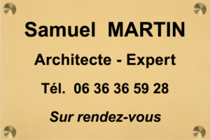 Plaque Architecte PVC gravé Format 30X20 cm