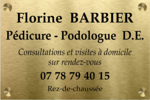 Plaque Podologue PVC gravé Format 30X20 cm
