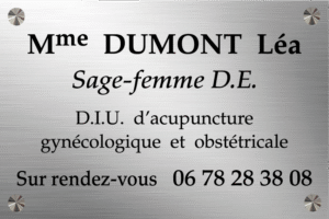Plaque Sage Femme Aluminium Brossé Marquage Adhésif Format 30X20 cm