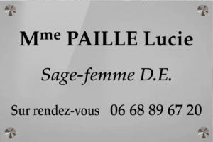 Plaque Sage Femme Plexiglass gravé Format 30X20 cm