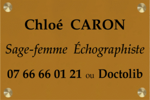 Plaque Sage Femme PVC gravé Format 30X20 cm