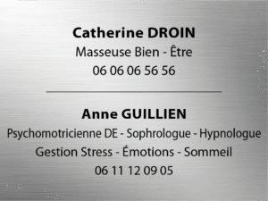 Plaque Aluminium Brossé avec Marquage Adhésif Format 40X30 cm