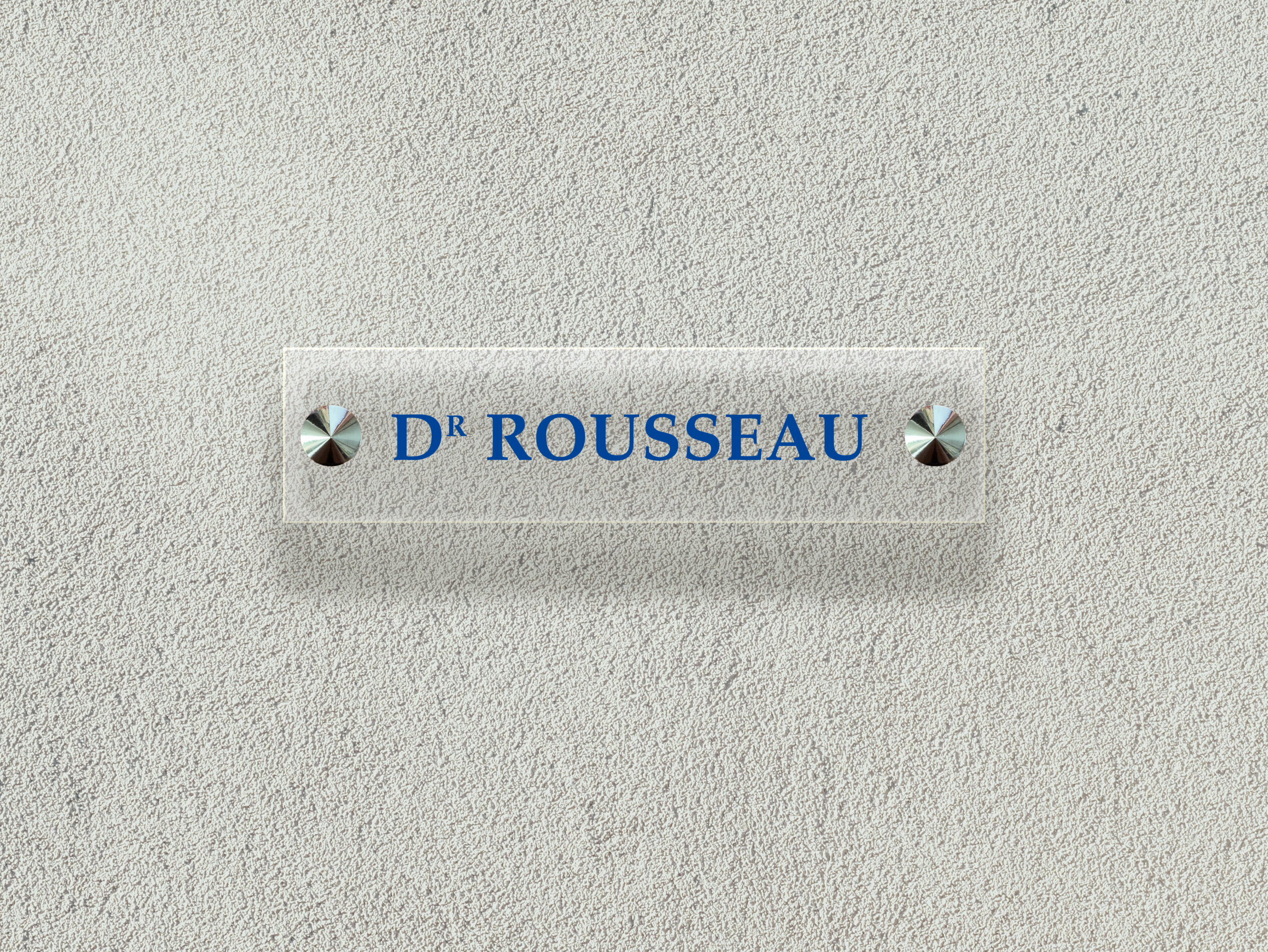 Plaque boite aux lettres plexiglass transparent
