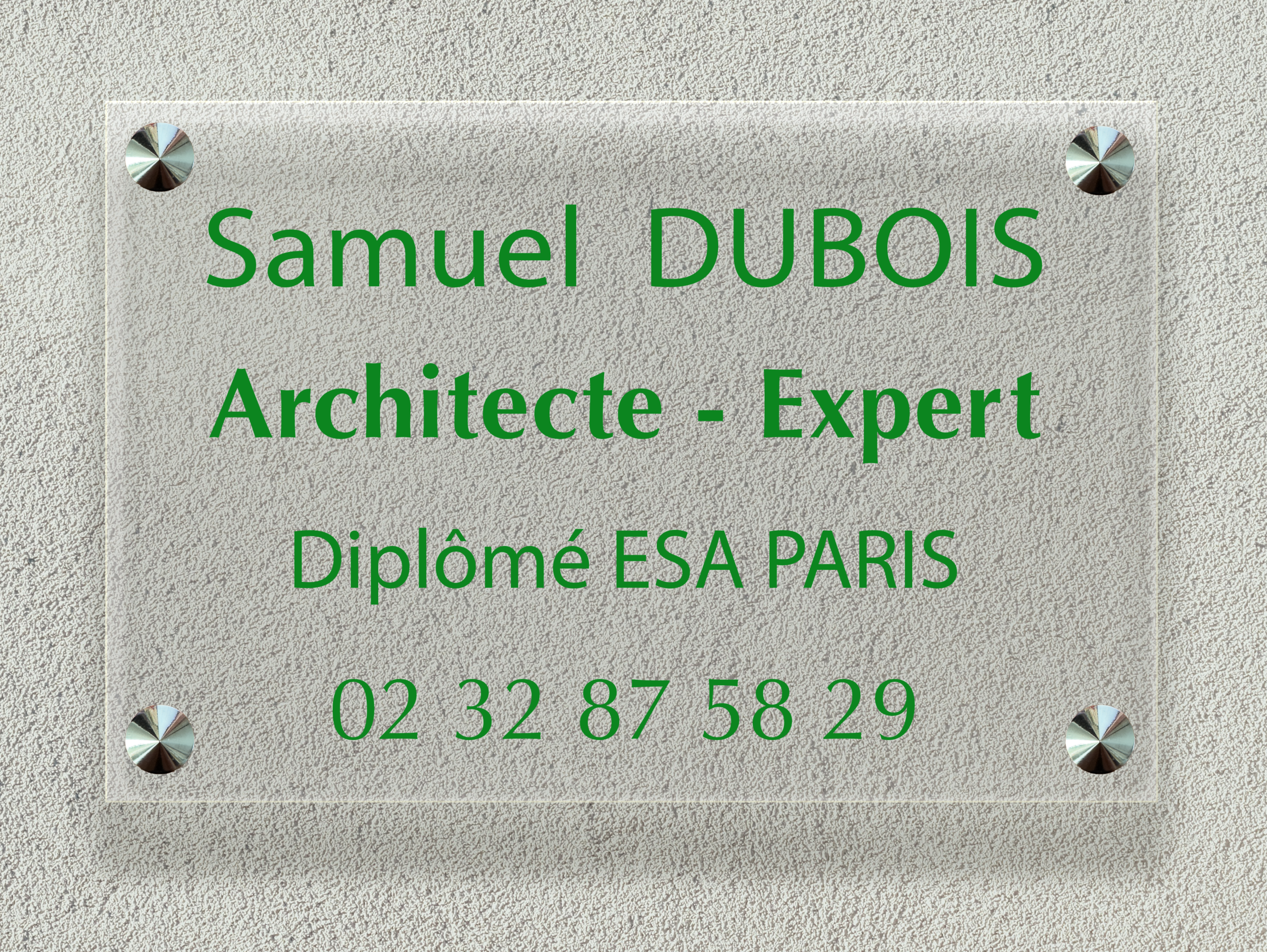Plaque Architecte Plexiglass Transparent Format 30X20 cm