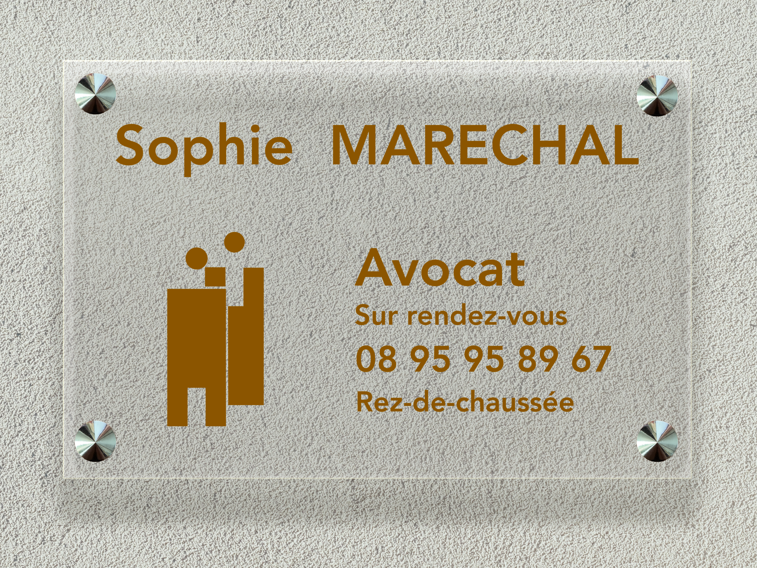 Plaque Avocat Plexiglass Transparent Format 30X20 cm