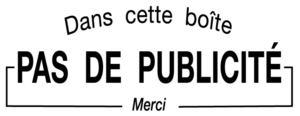 Plaque STOP PUB en PVC blanc