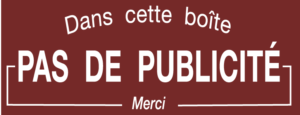 Plaque STOP PUB en PVC bordeaux