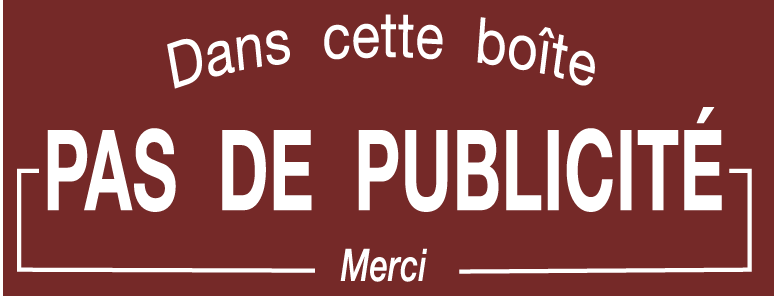 plaque stop pub en pvc bordeau
