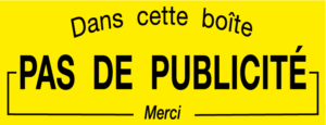 Plaque STOP PUB en PVC jaune