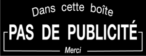 Plaque STOP PUB en PVC noir
