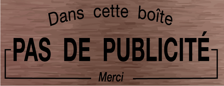 plaque stop pub en pvc or rose brossé