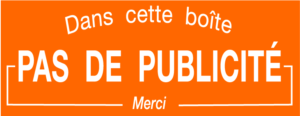 Plaque STOP PUB en PVC orange