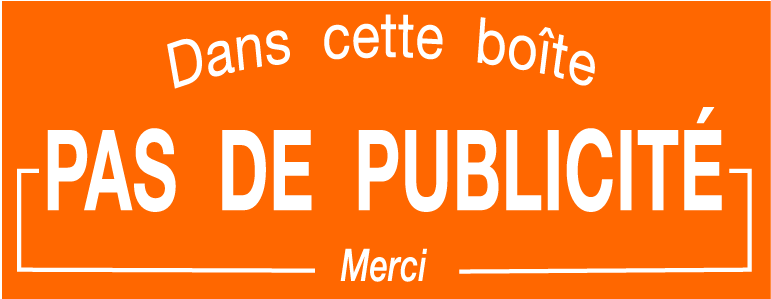 plaque stop pub en pvc orange