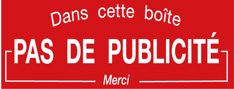 plaque stop pub en pvc rouge