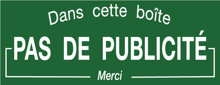 plaque stop pub en pvc vert