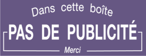 Plaque STOP PUB en PVC violet
