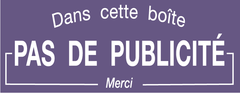 plaque stop pub en pvc violet
