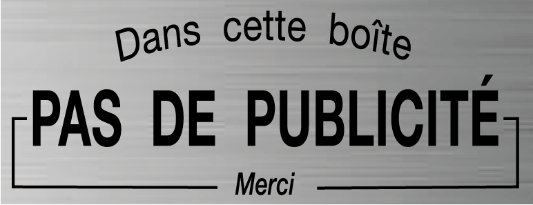 plaque stop pub en pvc argent brossé