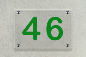 Plaque Numéro de Maison Plexiglass transparent Format 15X10 cm