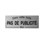 plaque stop pub en pvc argent brossé